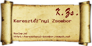 Keresztényi Zsombor névjegykártya