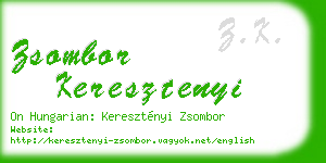 zsombor keresztenyi business card